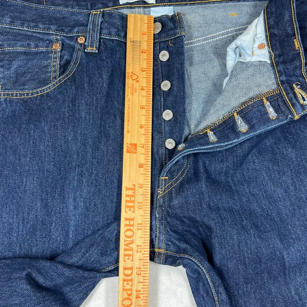 Levi's 501 Original Jeans Mens 38x32 (Fits 36x29) Blue Straight Button Fly Y2K